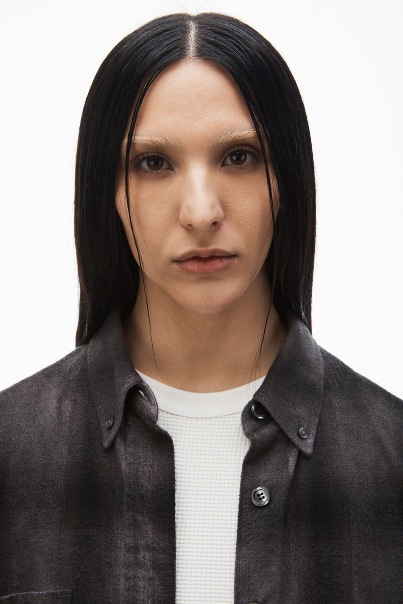 pre-styled shadow plaid shirtdress 5