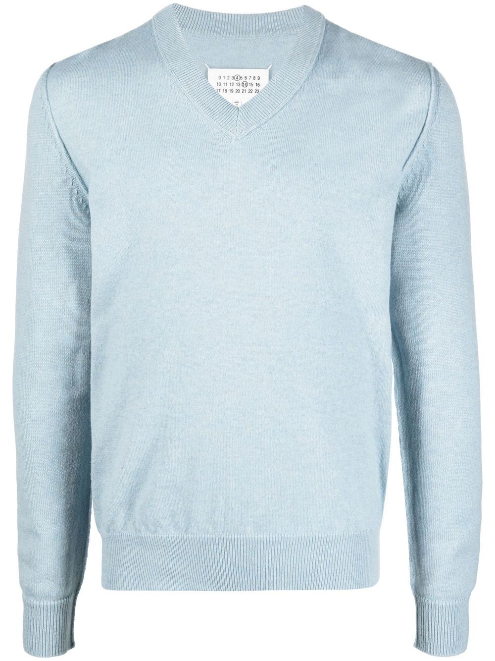 V-neck cashmere jumper - 1