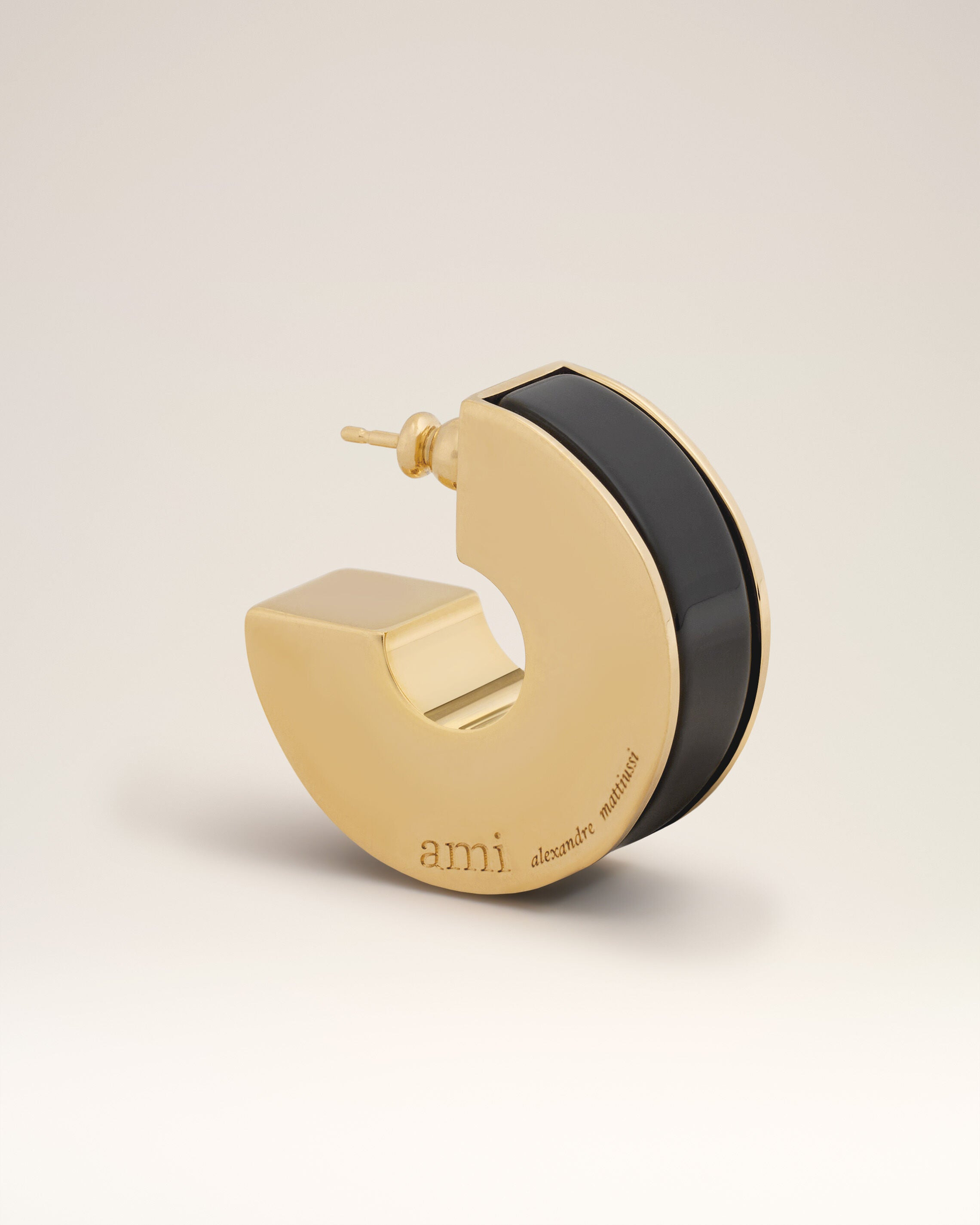 BLACK BRASS RIVAGE HOOPS - 3