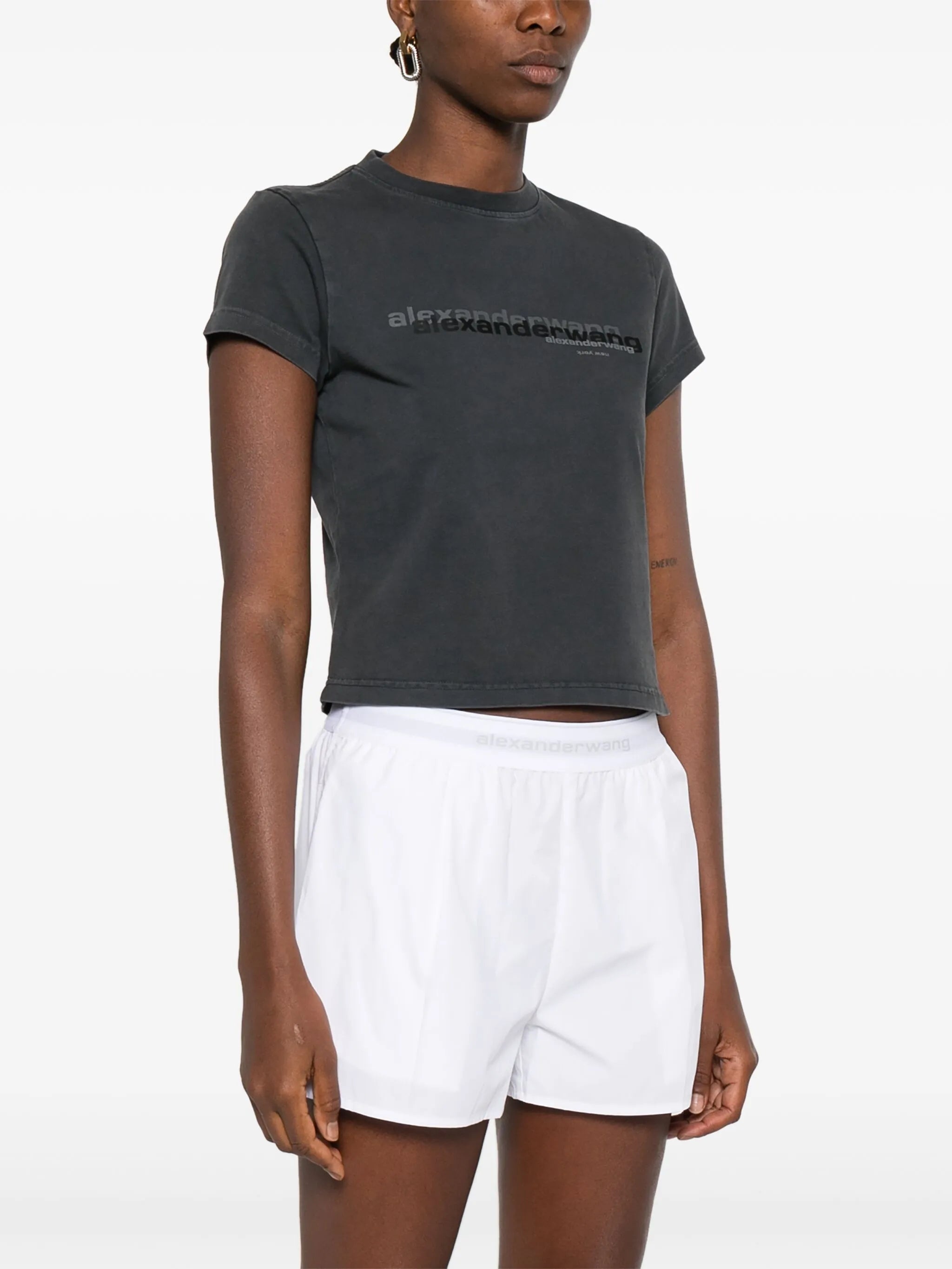Alexander Wang Logo-print Cotton T-shirt - 4