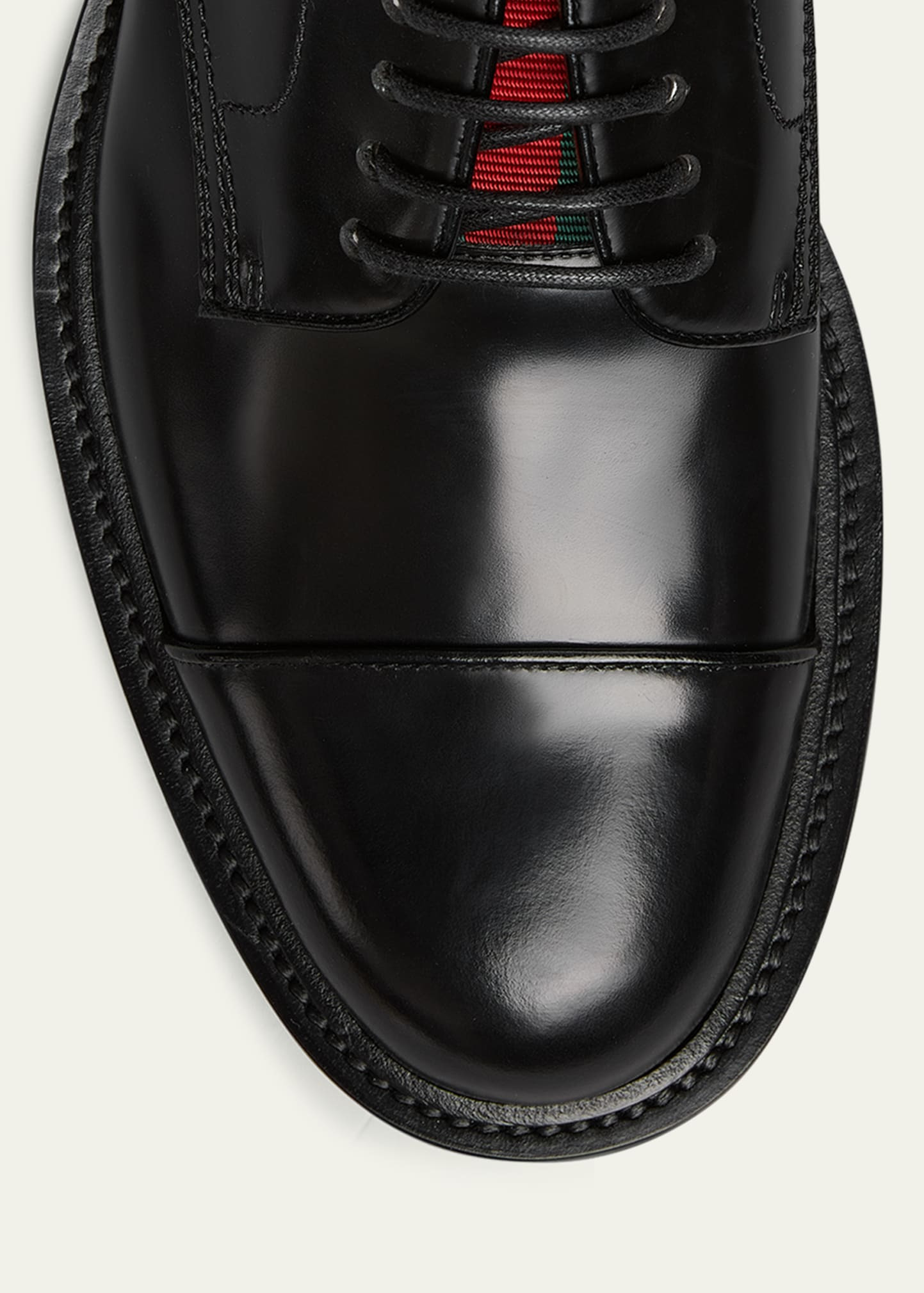 Men's William Leather Cap-Toe Derby Shoes - 3
