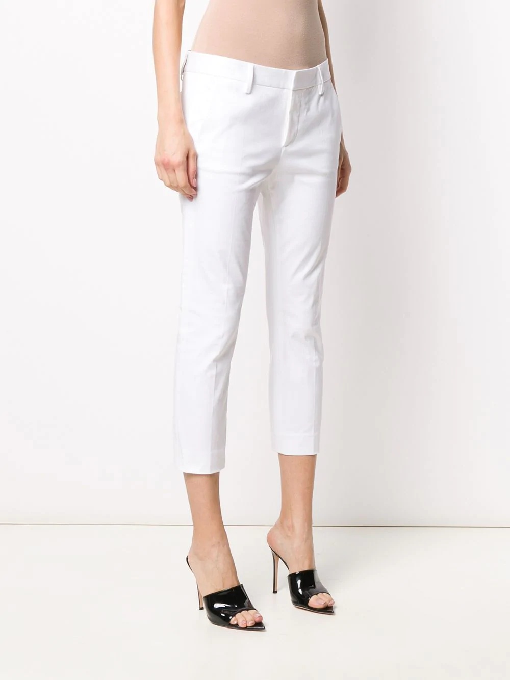 slim-fit cropped trousers - 3