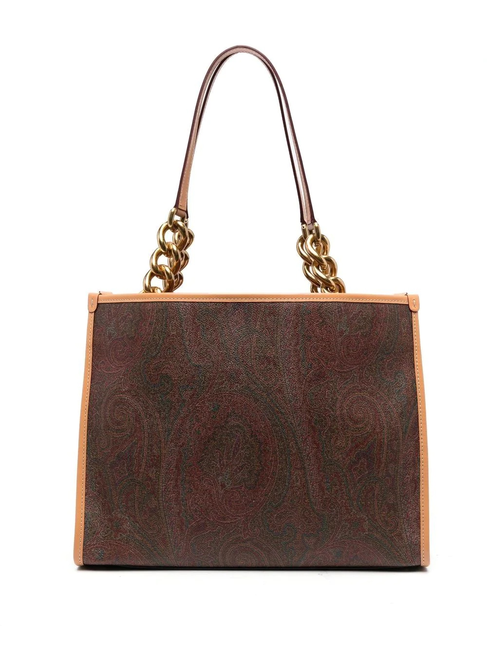 Paisley chain-detail shopper tote - 1