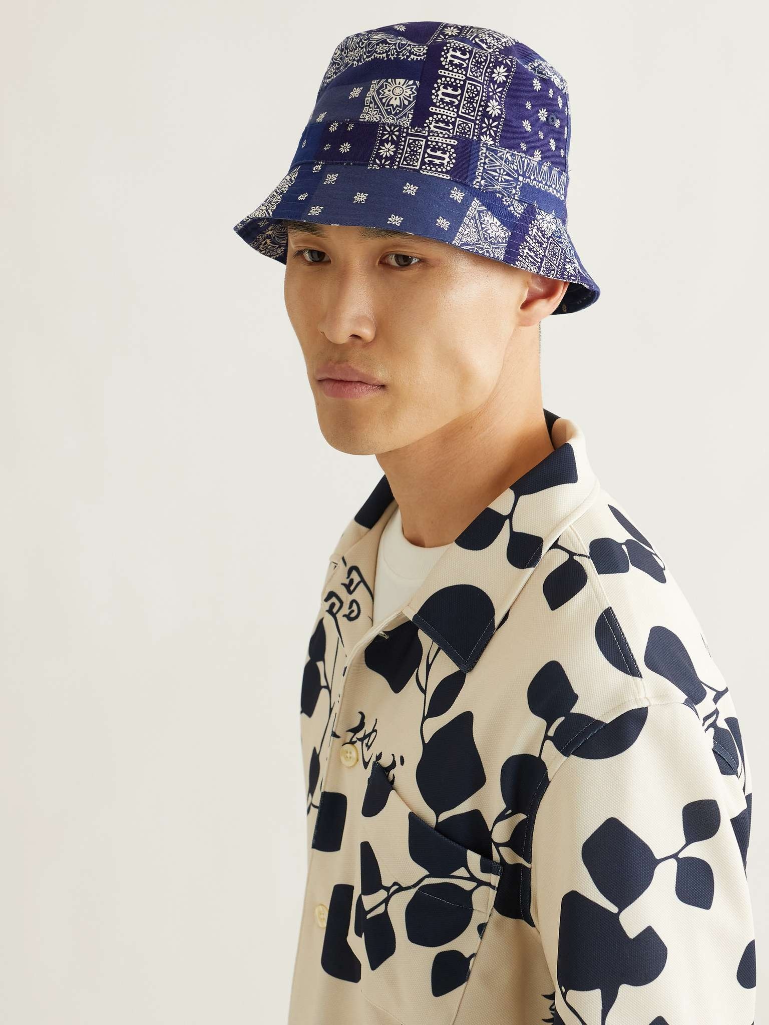 Bandana-Print Cotton-Twill Bucket Hat - 2