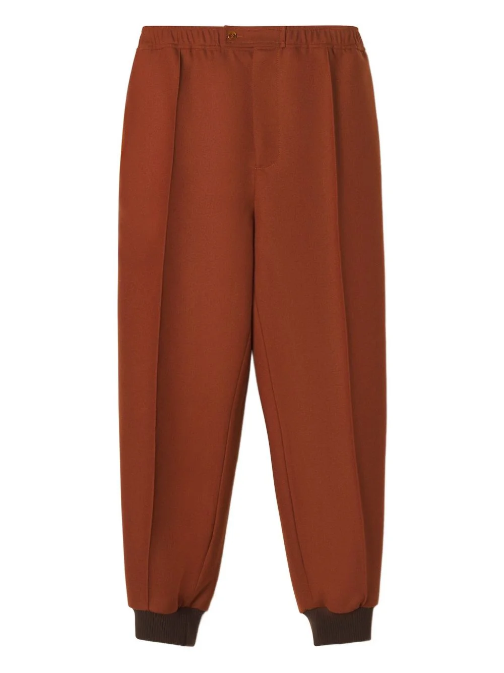 elasticated-cuff wool trousers - 1