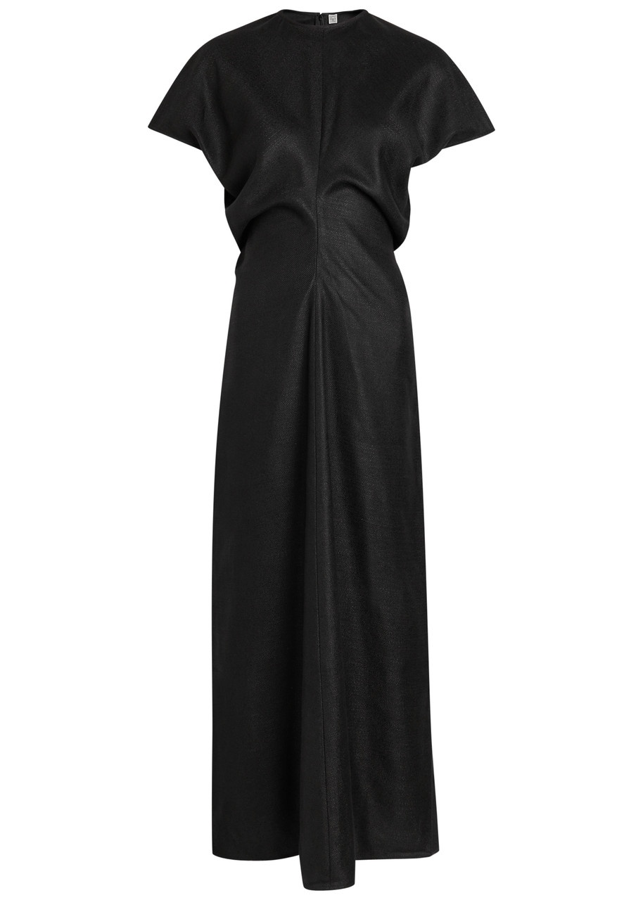 Toteme Slouched Waist Woven Midi Dress - 1
