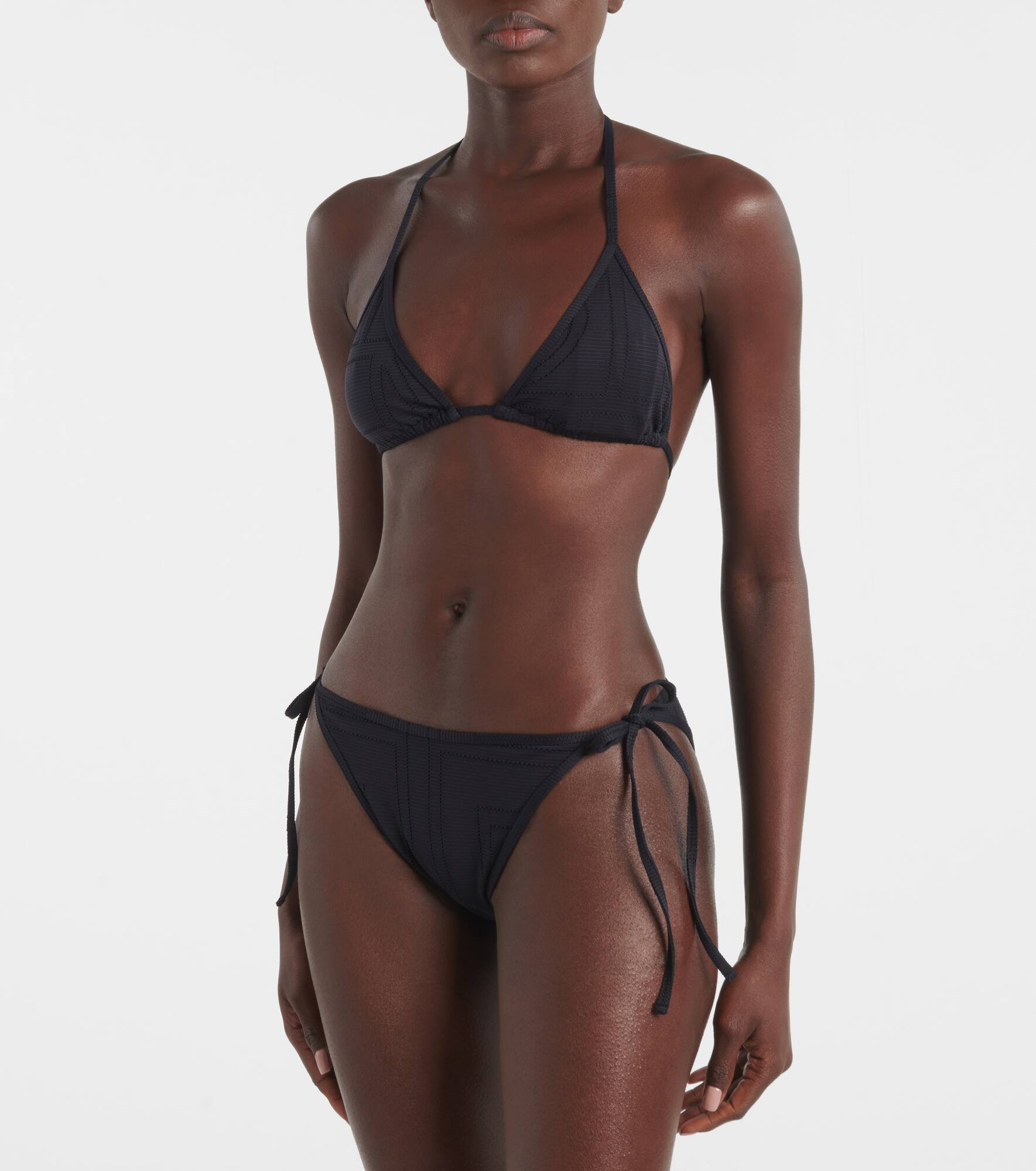 Monogram pointelle bikini top - 2