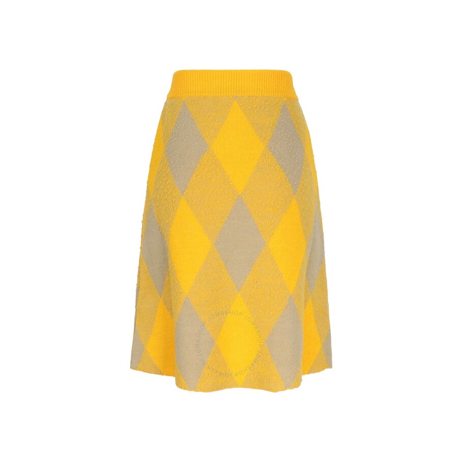 Burberry Burberry Argyle Knee Length Wool Skirt | jomashop