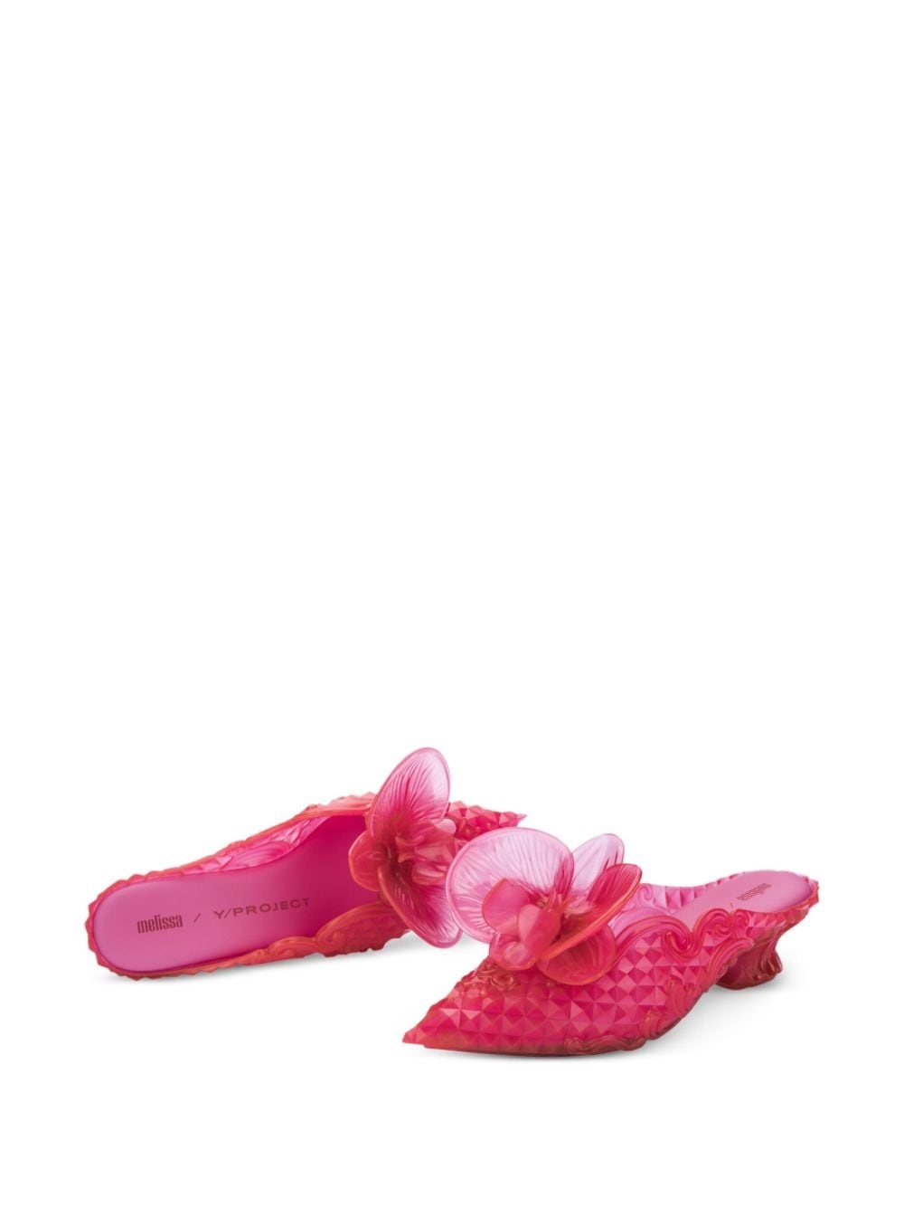 x Melissa floral-appliquÃ© mules - 4