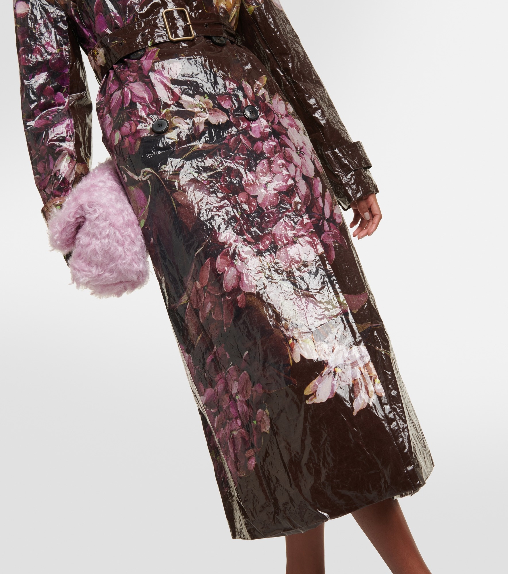 Ronas floral coated trench coat - 6