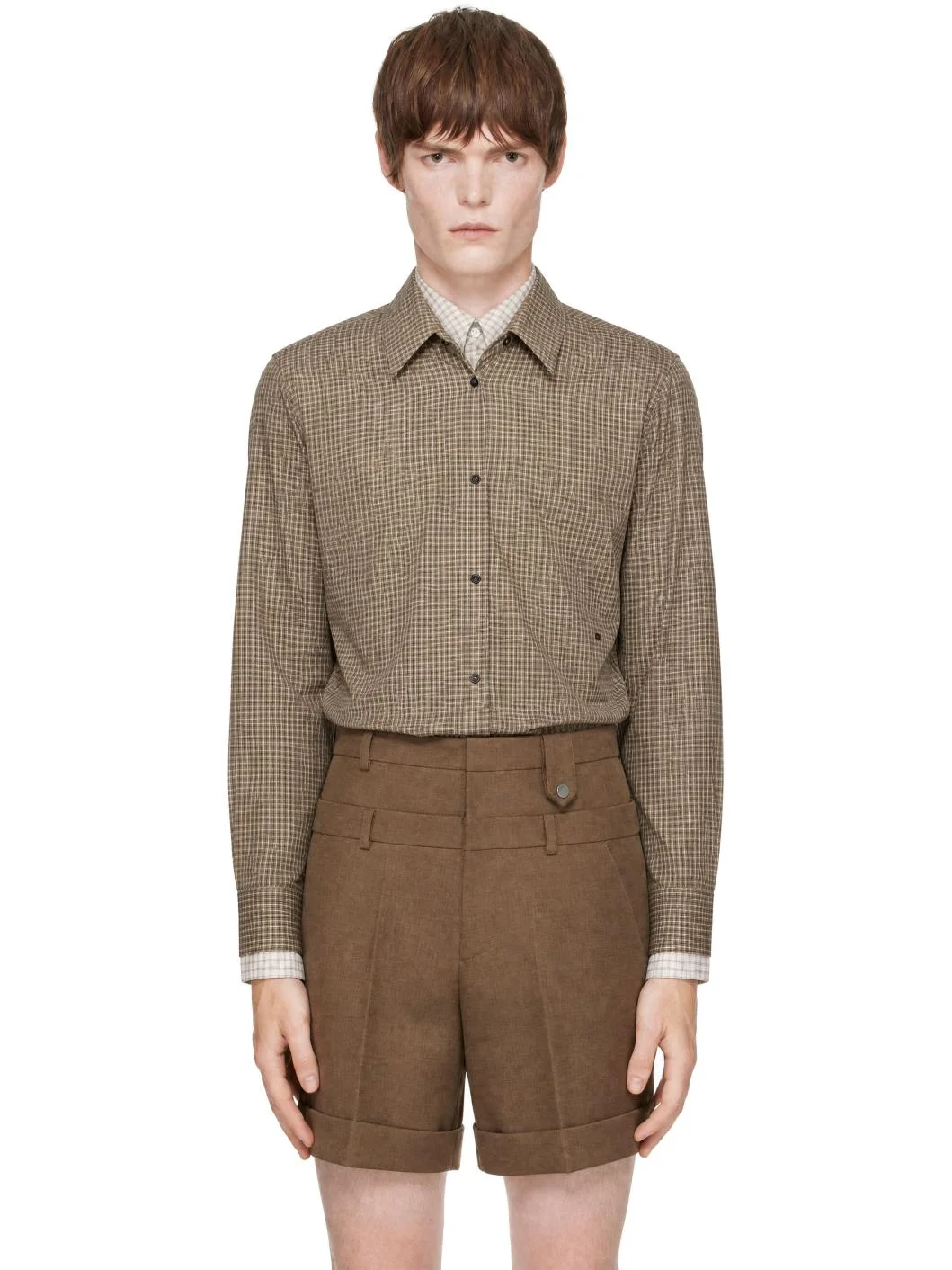 Brown Layered Shirt - 1