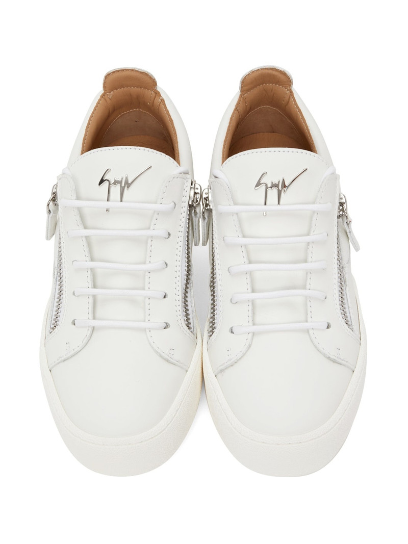 White & Beige Gail Sneakers 5
