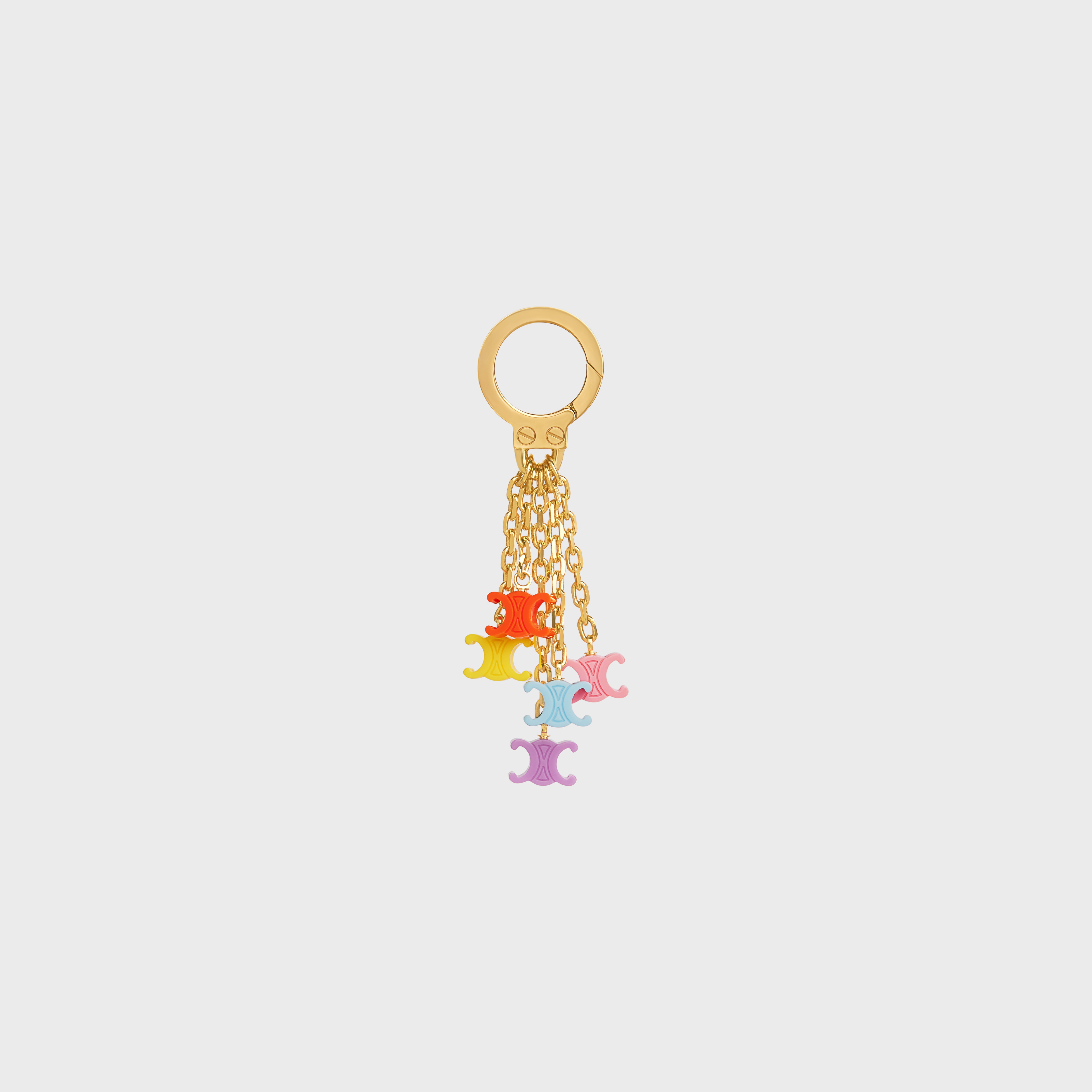 MULTICOLOUR TRIOMPHE CHARM in BRASS AND PLEXIGLASS - 1