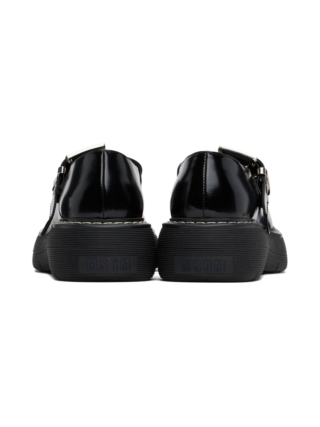 Black Chunky Mary-Jane Loafers - 2