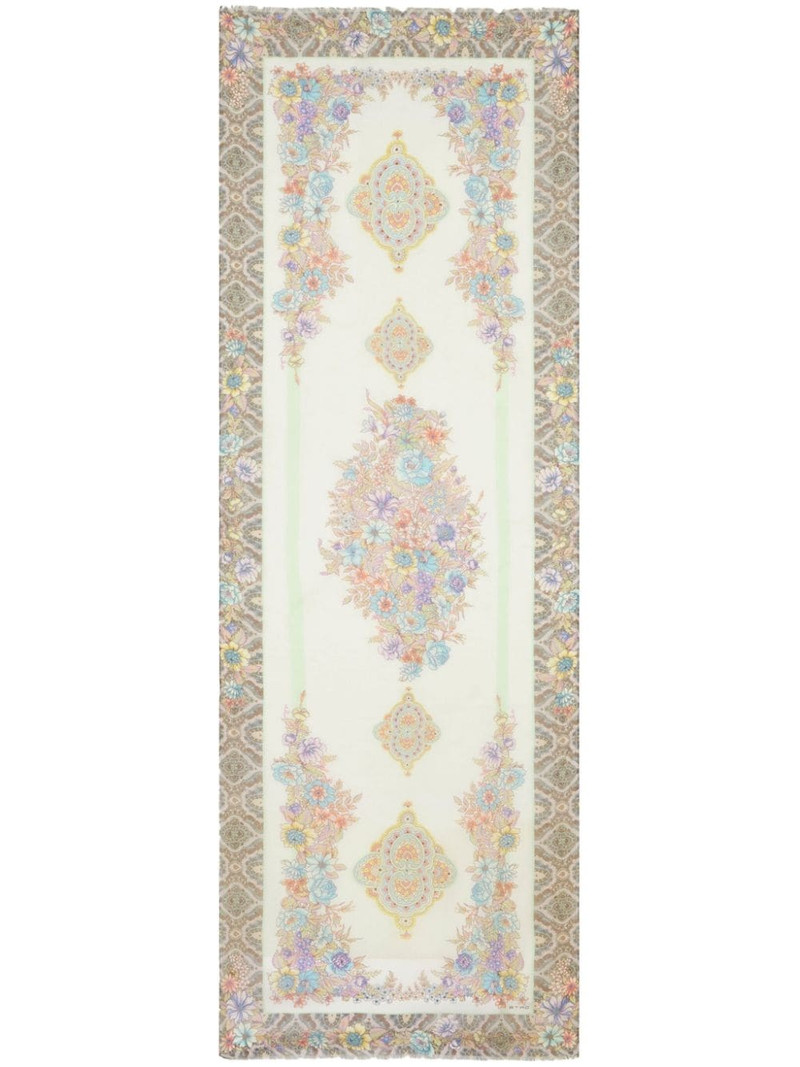 floral-print silk scarf 1