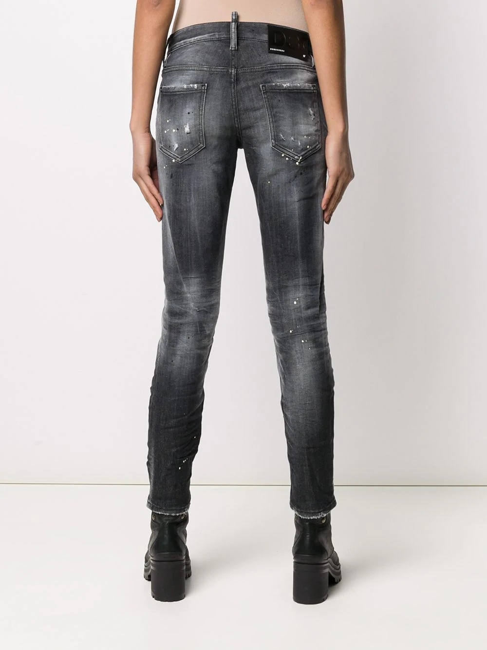 distressed-effect slim-fit jeans - 4