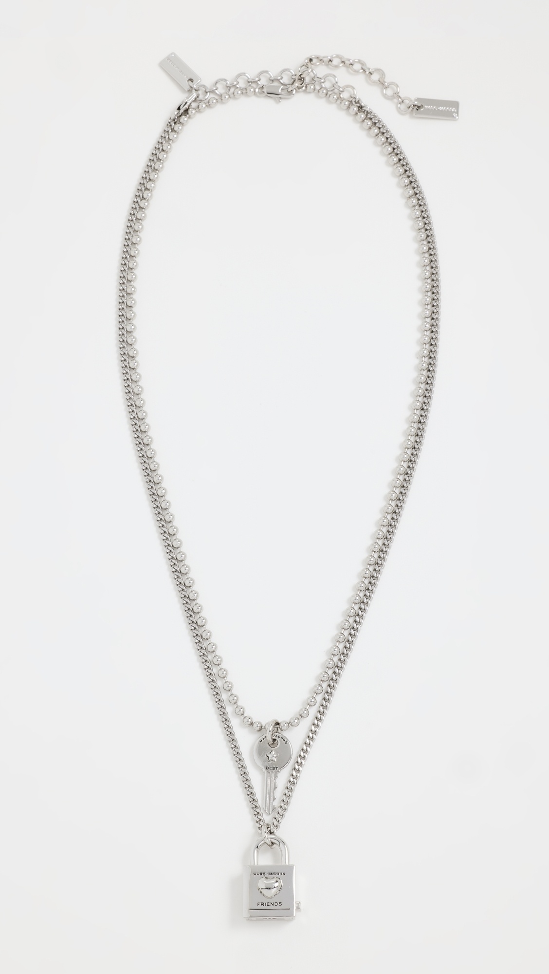 ★MARC JACOBS★ Friendship Padlock Friendship Padlock Neckla MARC JACOBS Friendship Padlock silver-plated necklace set