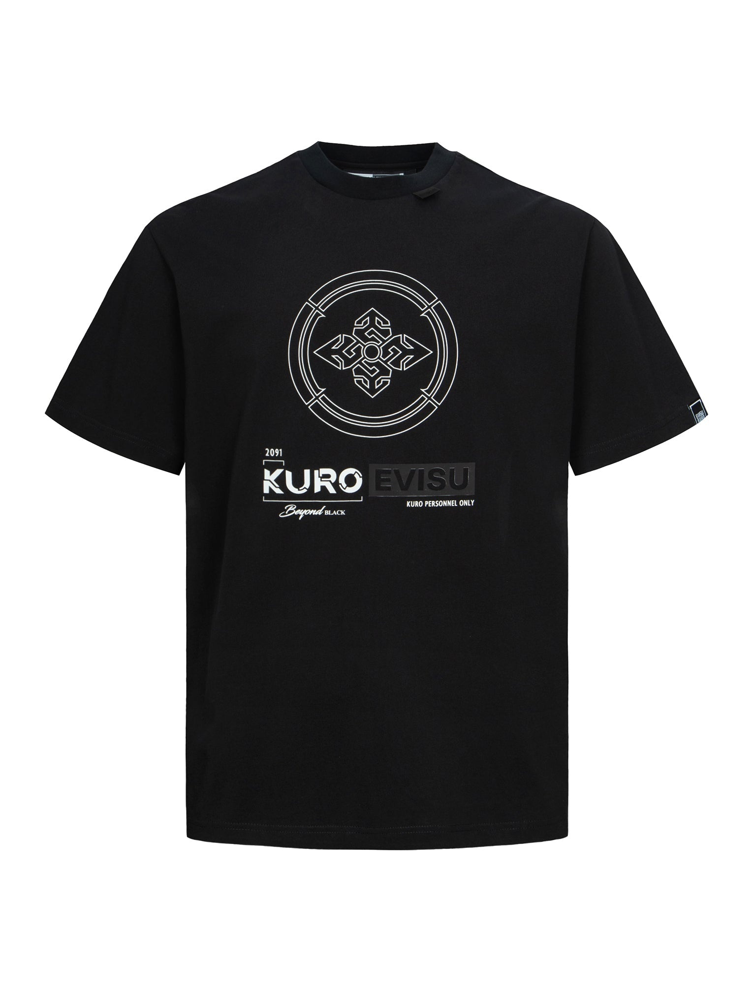 Kamon and Iridescent Seagull Print Regular Fit T-Shirt - 12