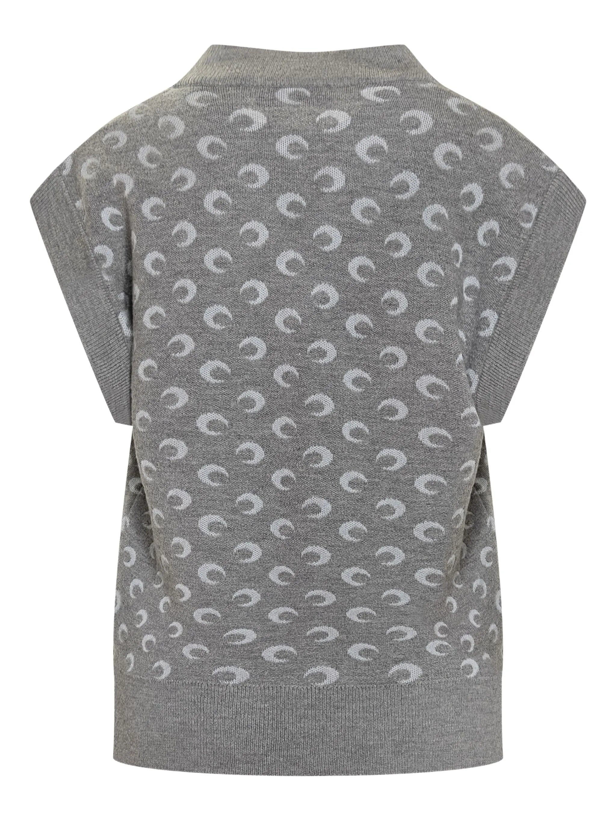 Marine Serre Crescent-print V-neck Vest - 3