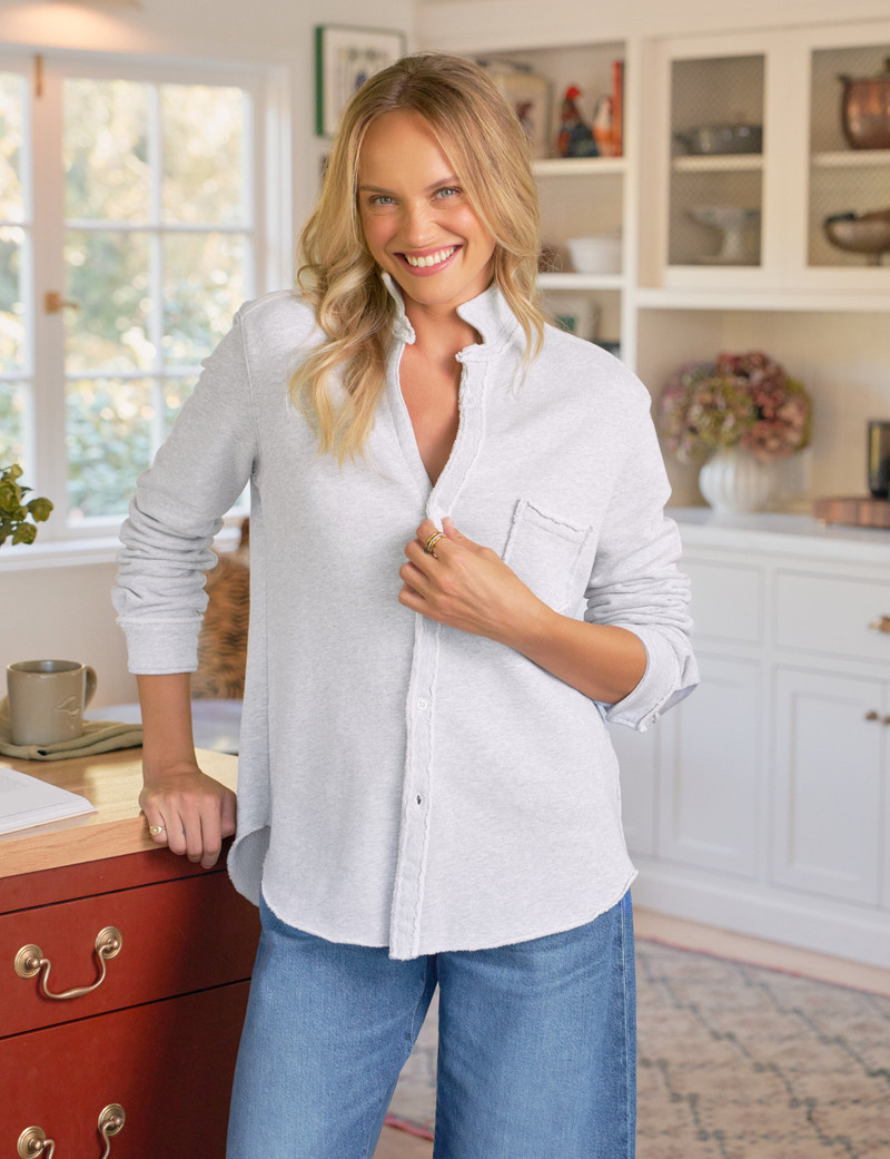 Sweatshirt Button-Up 1