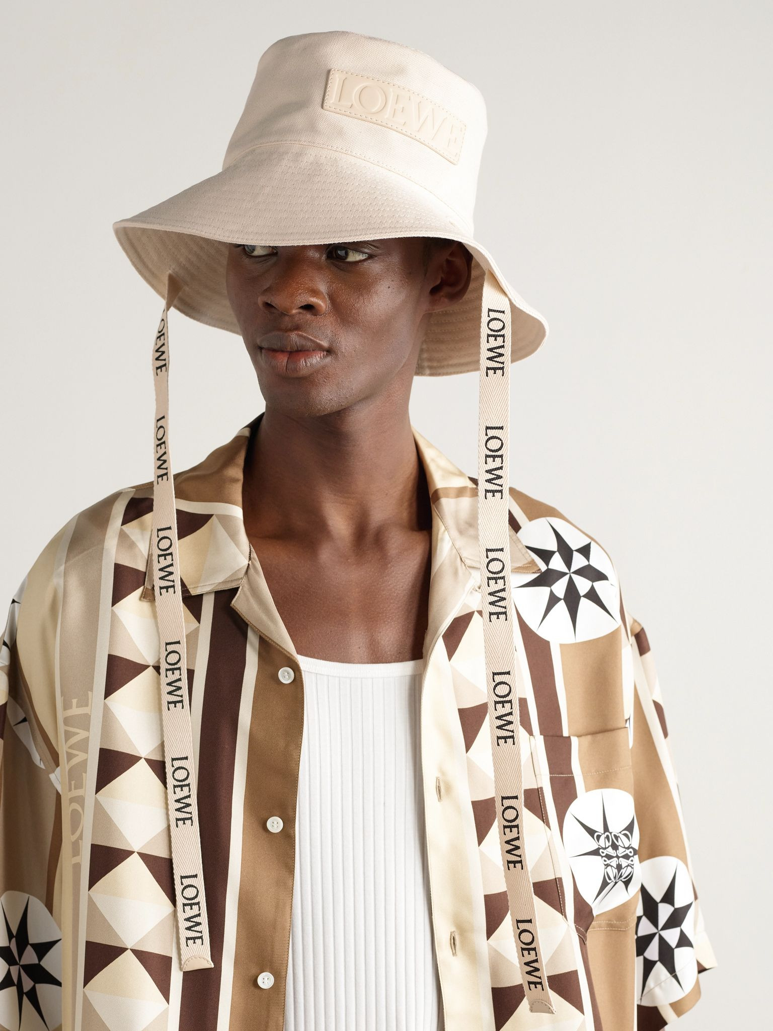 + Paula’s Ibiza Logo-Appliquèd Cotton-Canvas Bucket Hat Ivory - 2