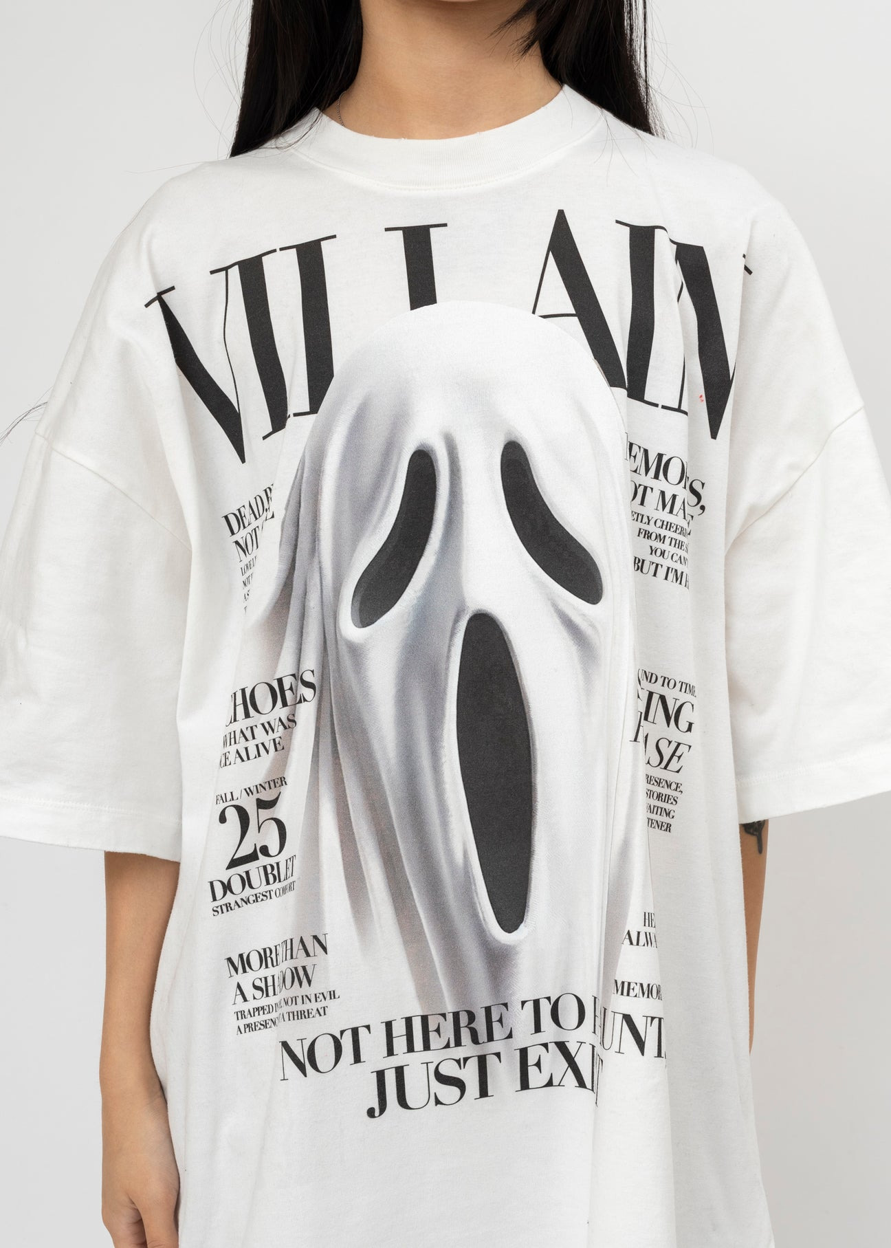 WHITE DOUBLET VILLAIN COVER PRINT T-SHIRT - 4