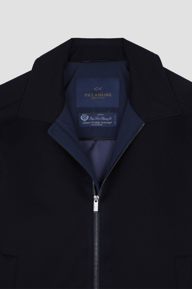 CASHMERE SHACKET WITH LEATHER TRIMS 8