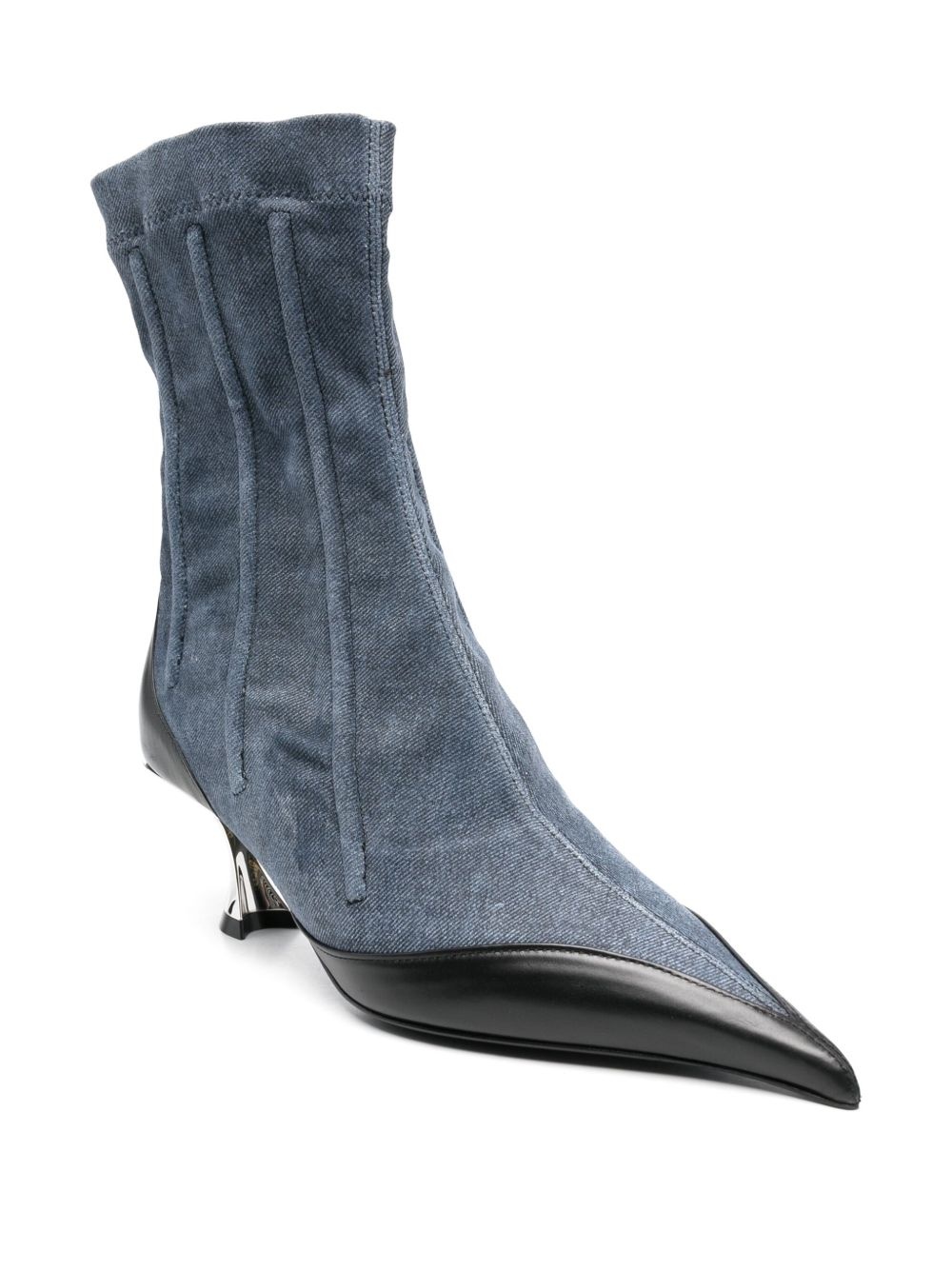 55mm boned fang ankle boots - 2