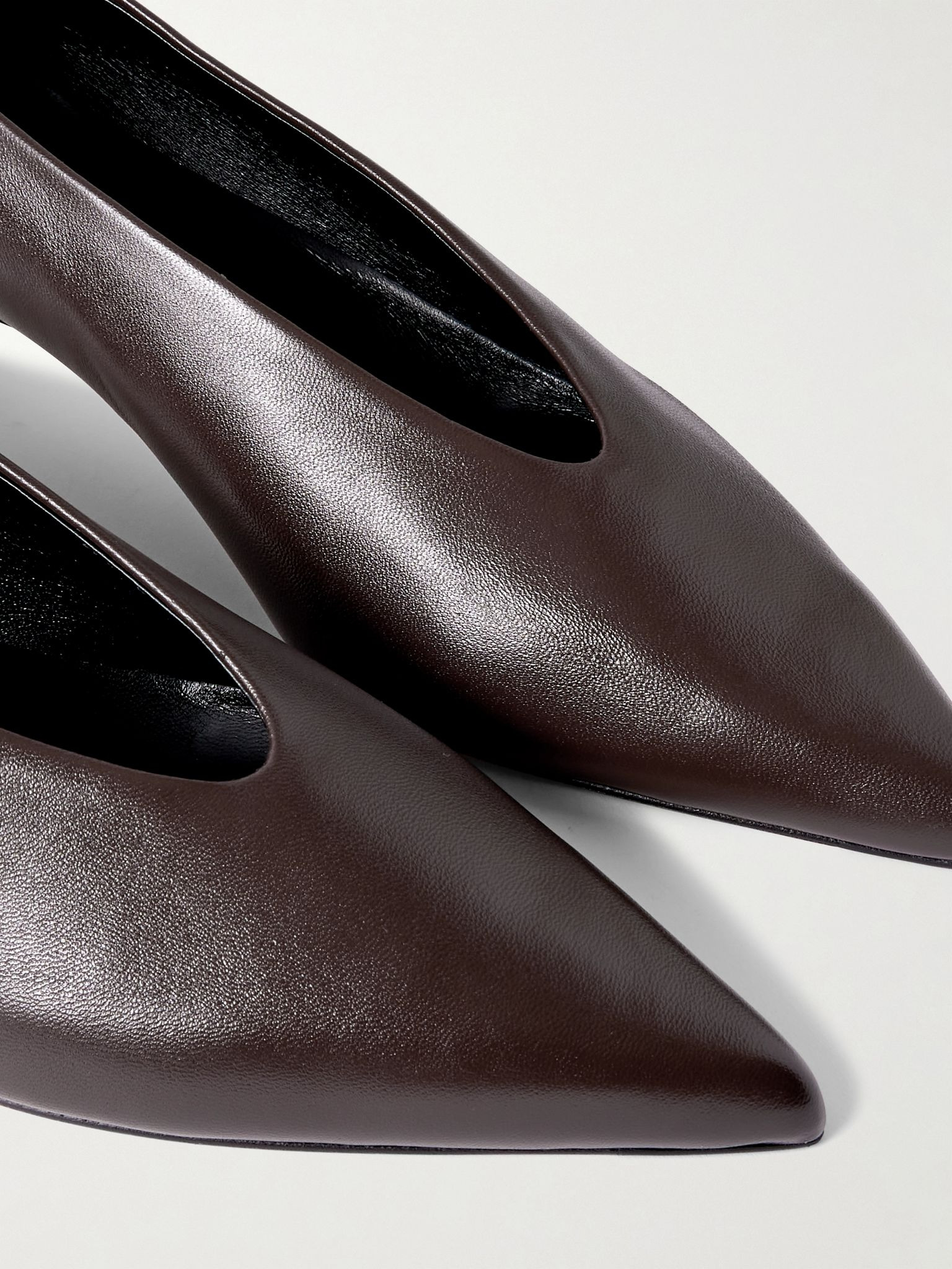 Clara leather pumps Chocolate - 4