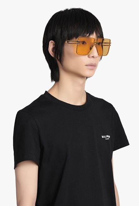 Gold-tone titanium police-style sunglasses - 5