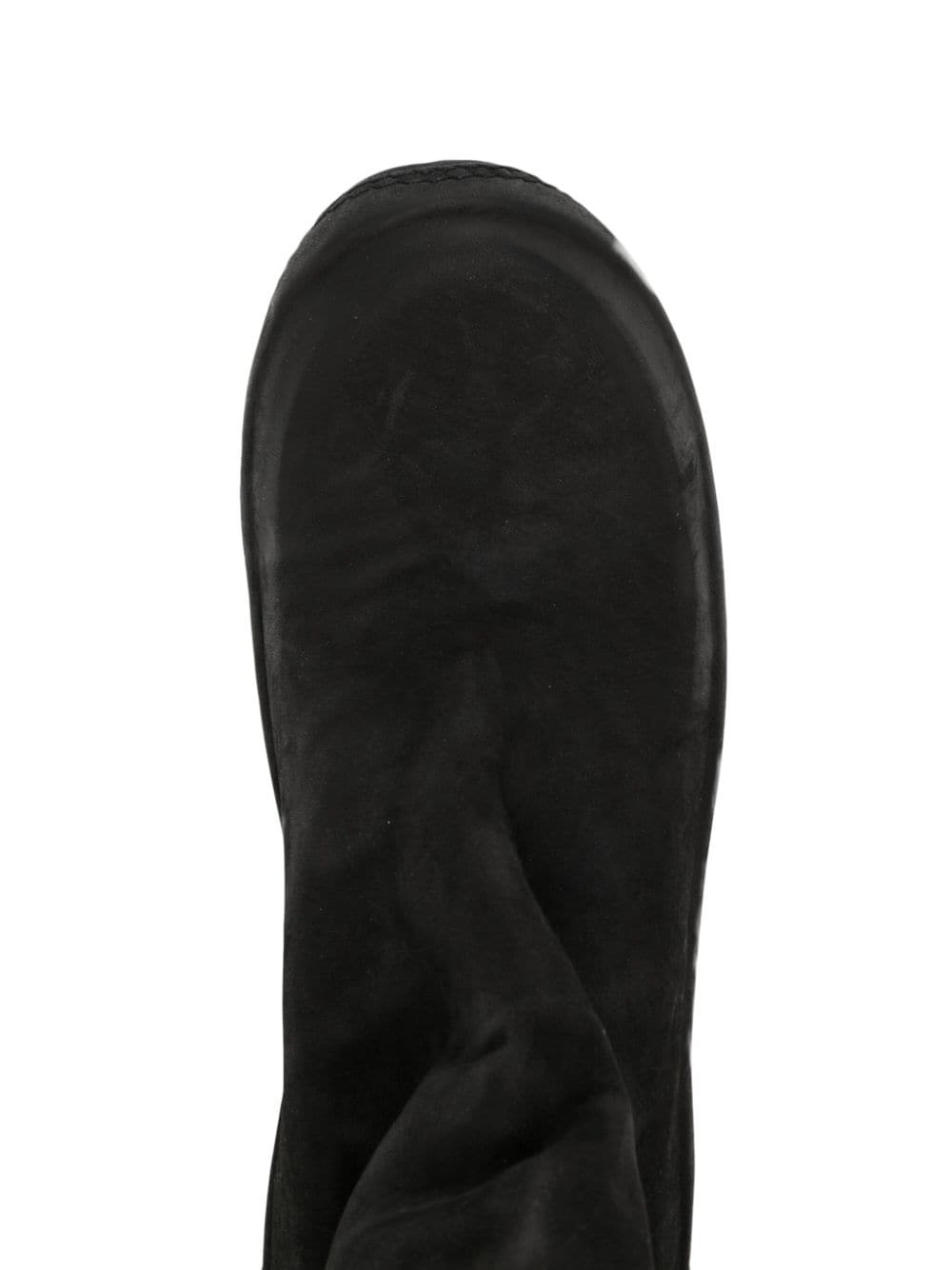round-toe leather boots - 4