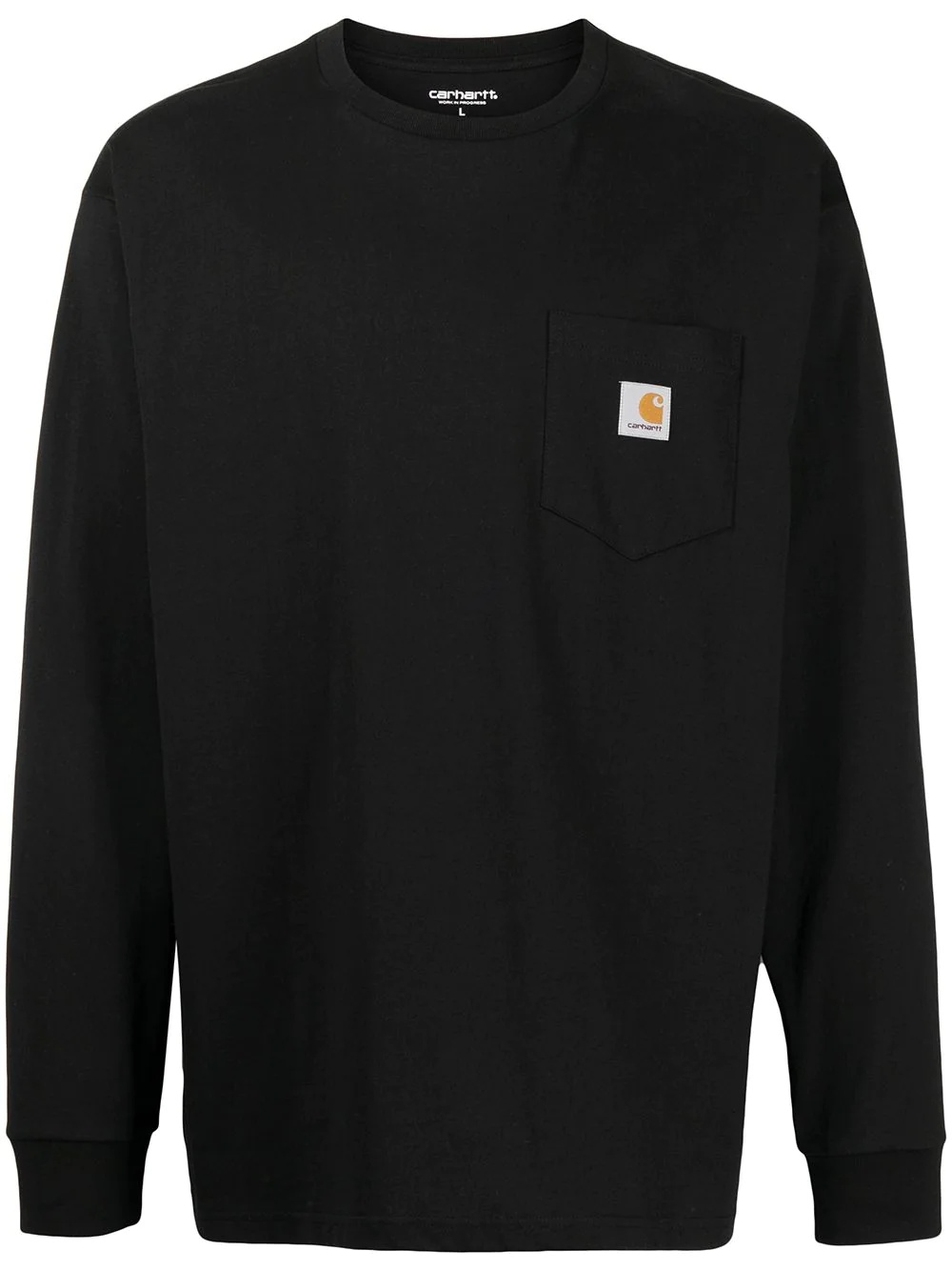 logo-patch cotton sweatshirt - 1