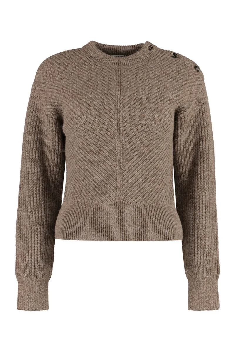 BOTTEGA VENETA LONG SLEEVE CREW-NECK SWEATER - 1