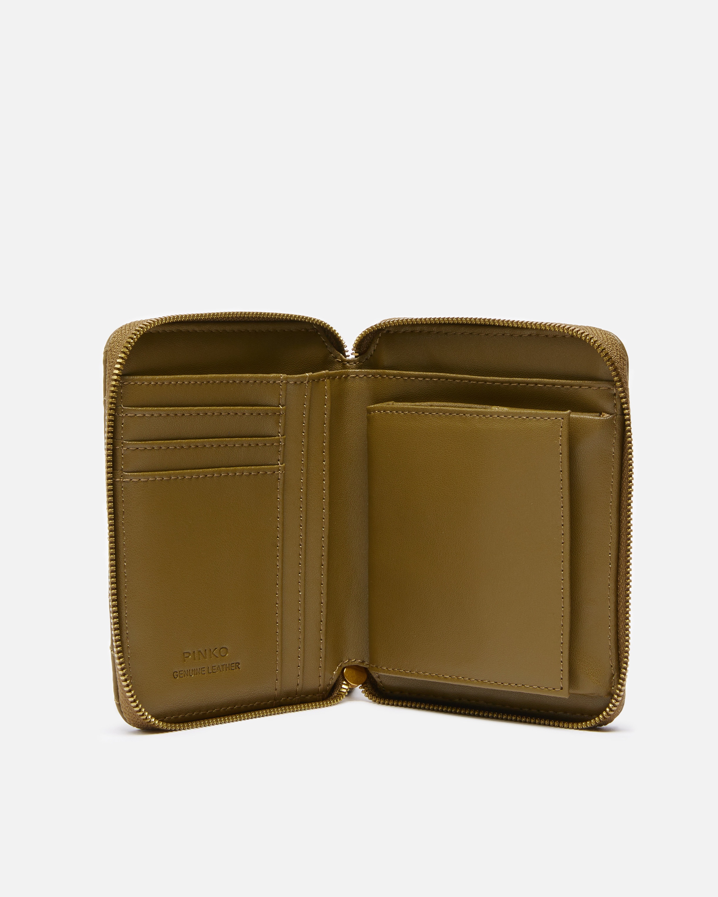 SQUARE QUILTED NAPPA LEATHER ZIP-AROUND PURSE - 3