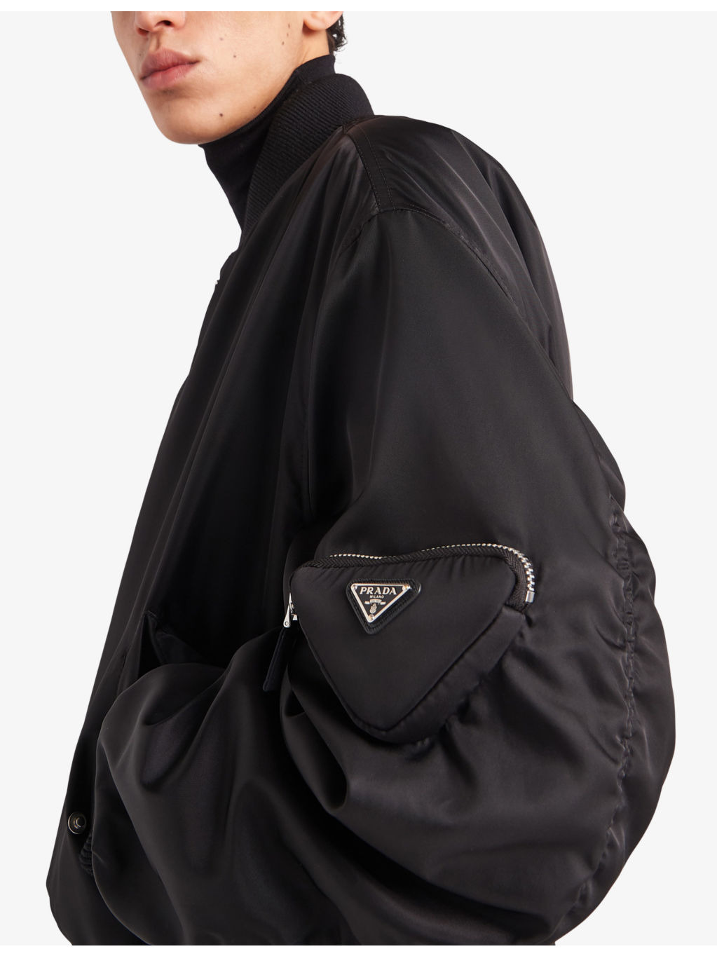 Re-Nylon brand-plaque boxy-fit recycled-polyamide jacket - 3