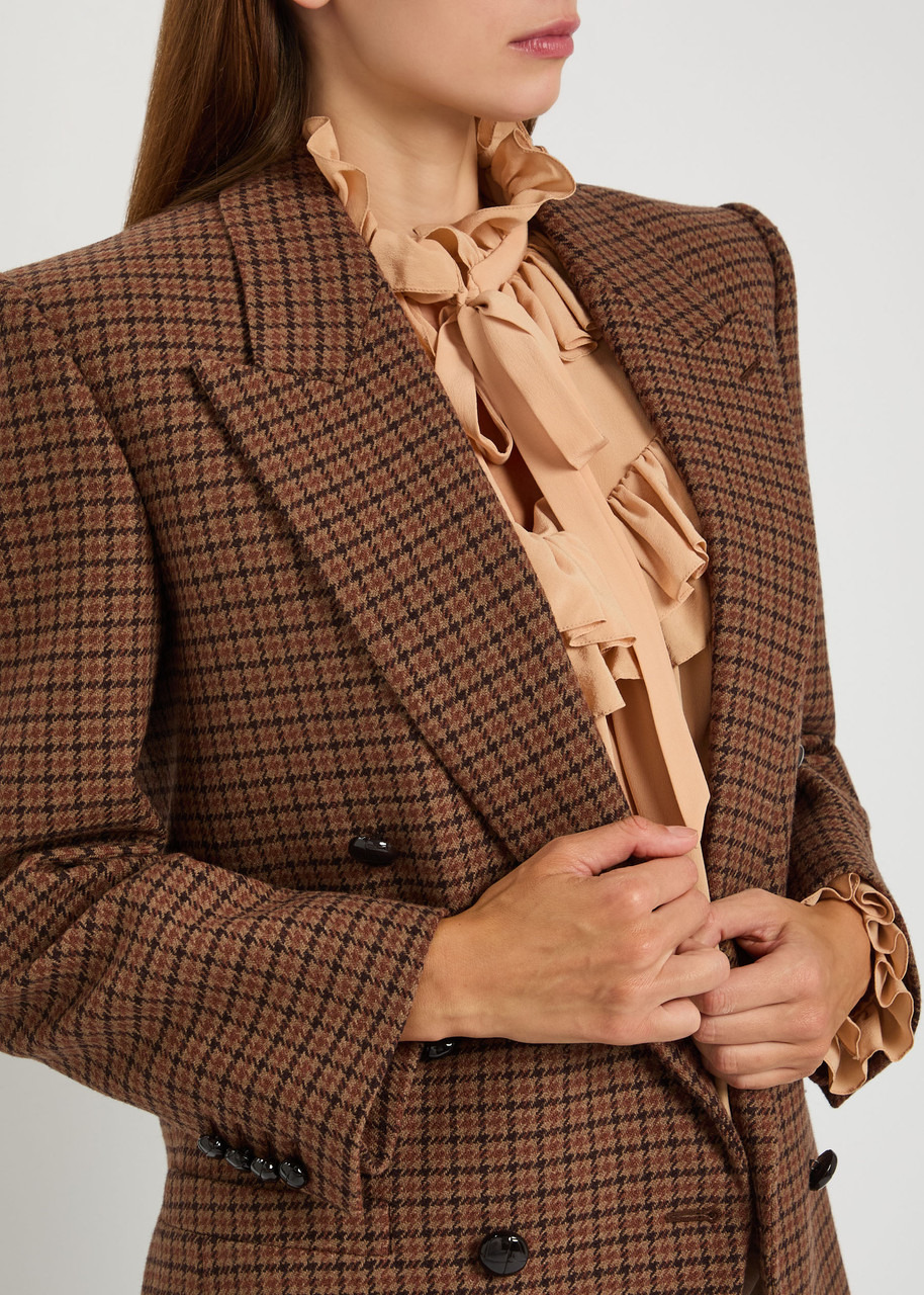 Chloe Checked Wool-blend Blazer - 5