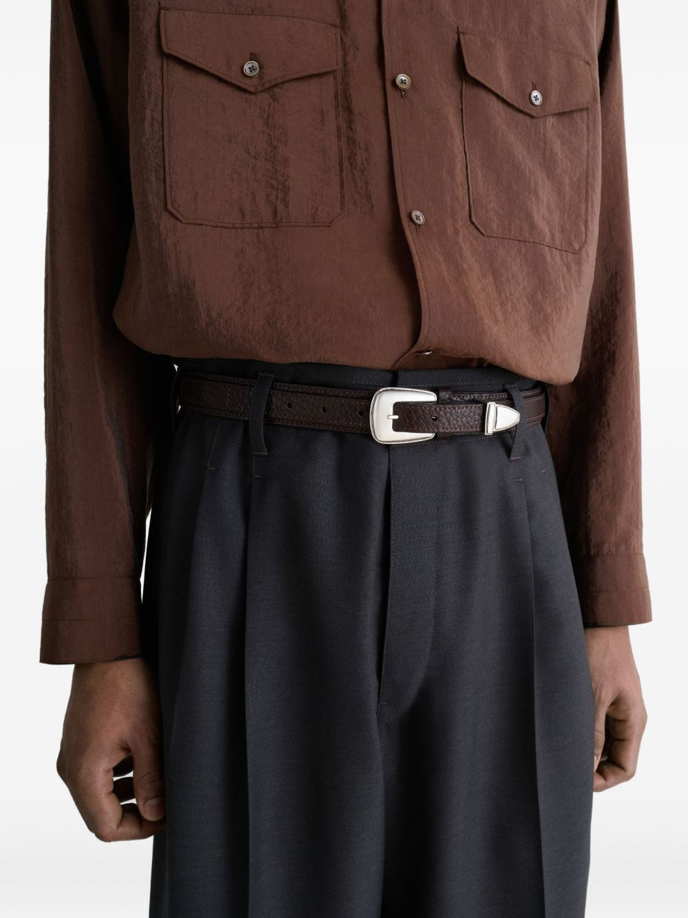Minimal Western leather belt - 3