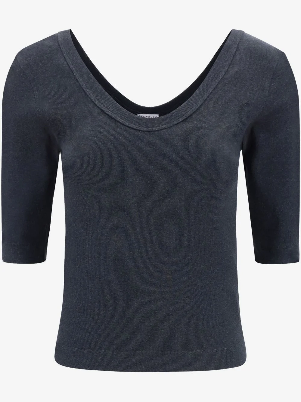 fine-ribbed T-shirt - 1