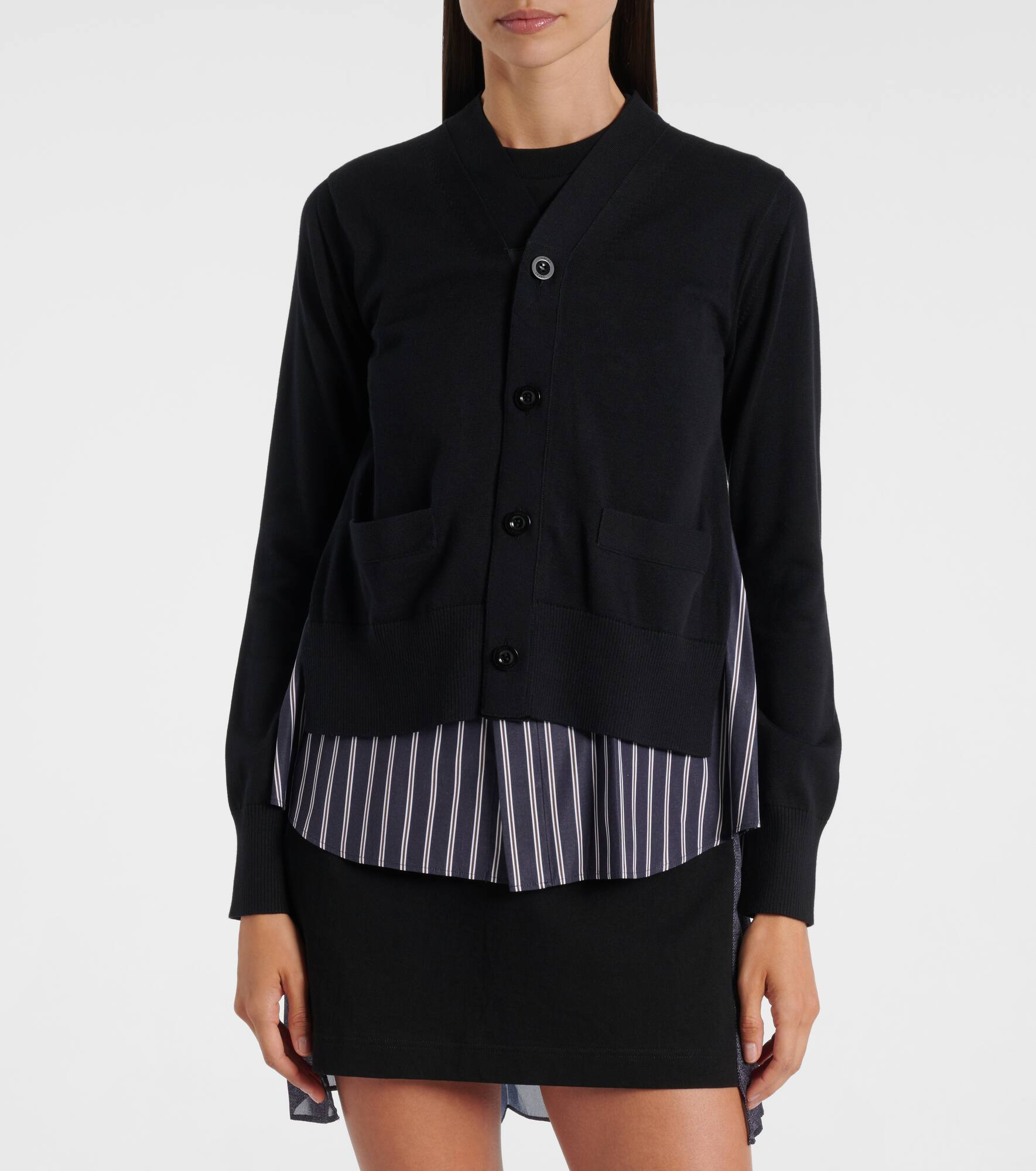 Layered cotton cardigan - 7
