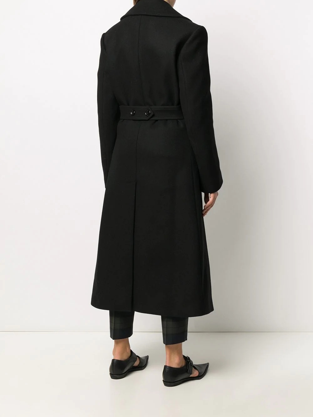 biker panel long-length coat - 4