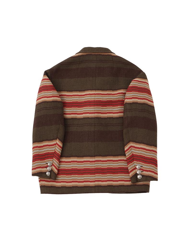 BOWEN BLAZER (JACQUARD BLANKET) BROWN - 2