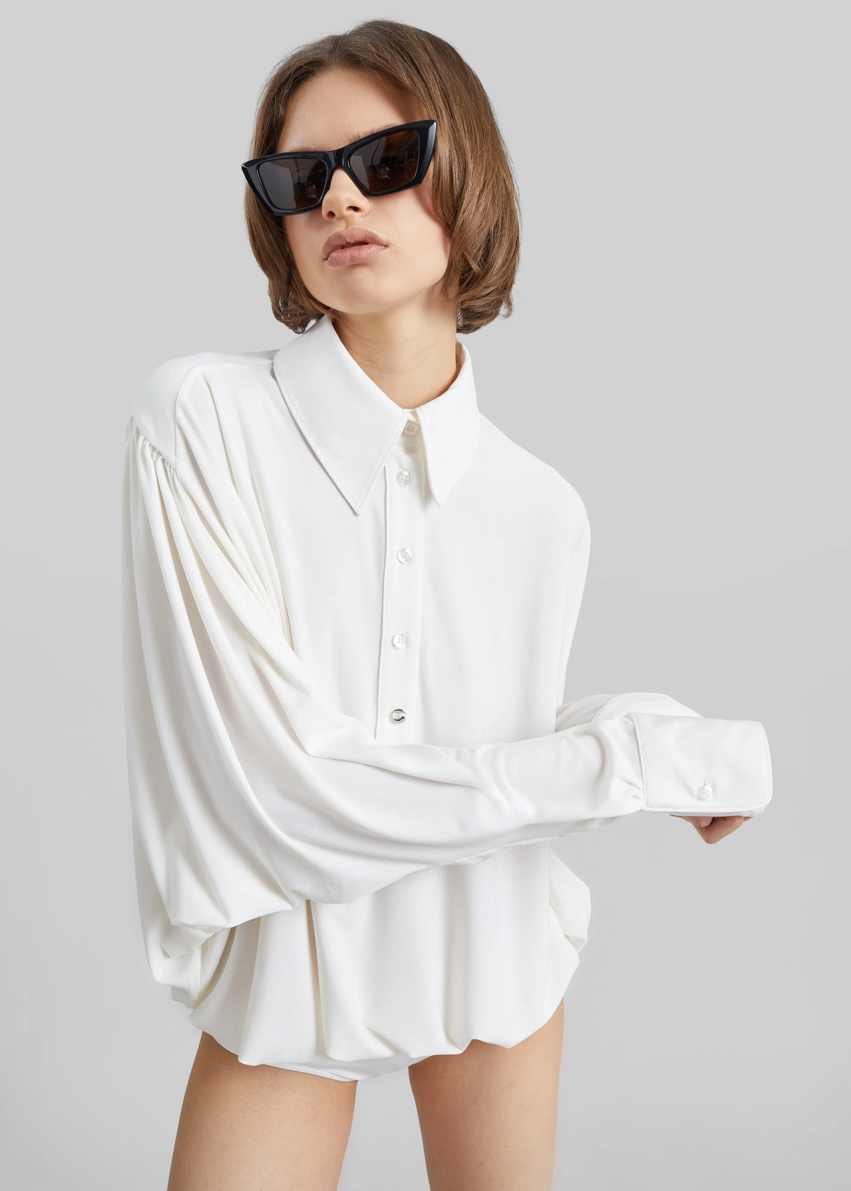 Coperni Draped Boxy Body - White - 1