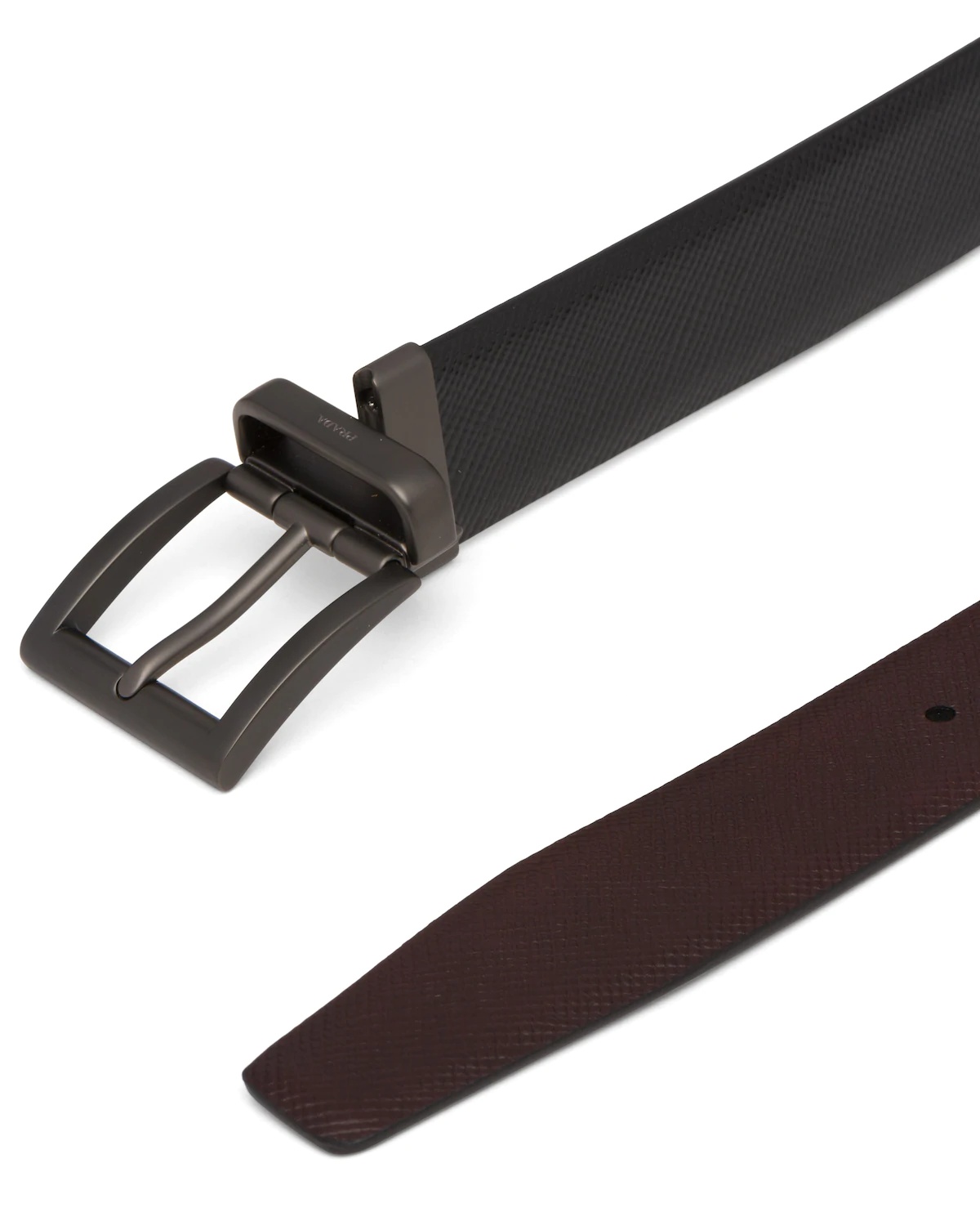 Saffiano Leather Reversible Belt - 3