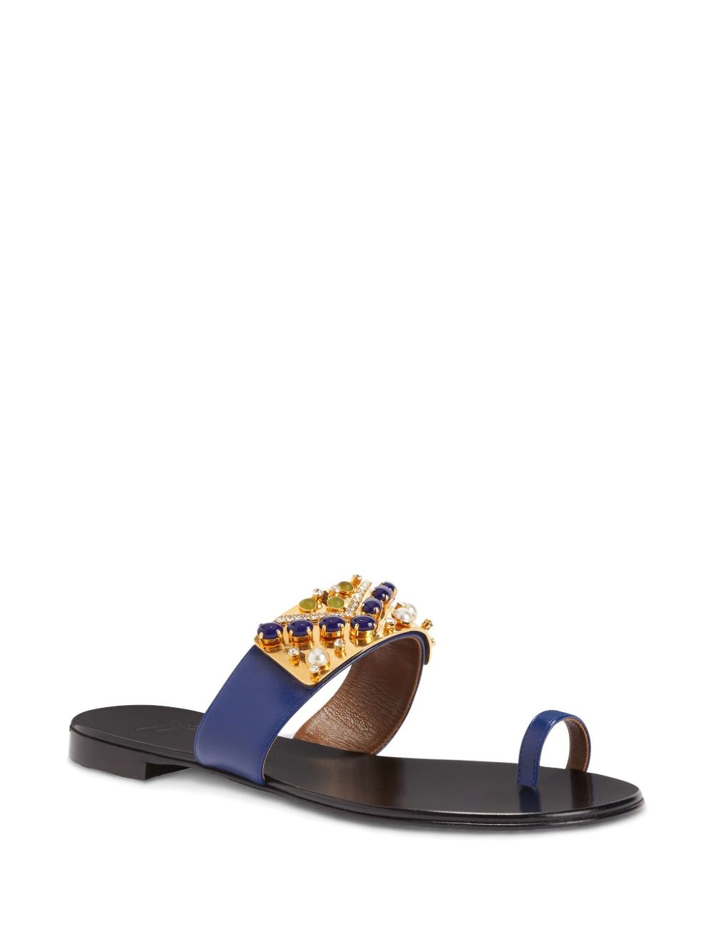 leather slides - 2