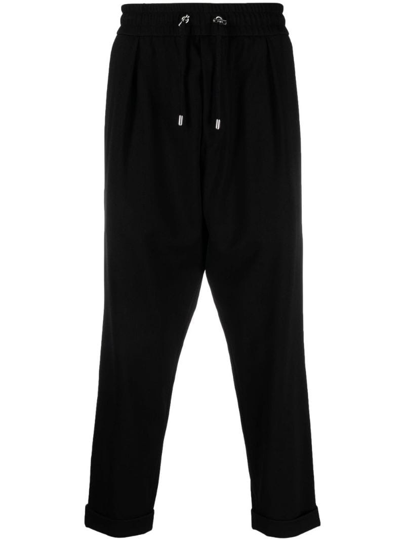 drop-crotch cropped trousers - 1