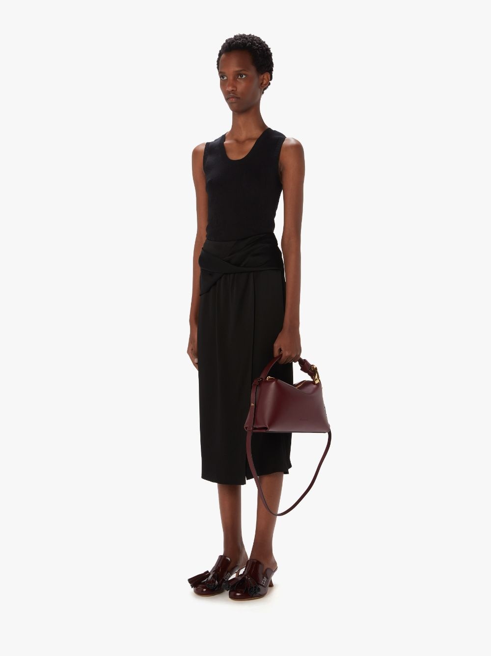 TWISTED MIDI SKIRT - 4