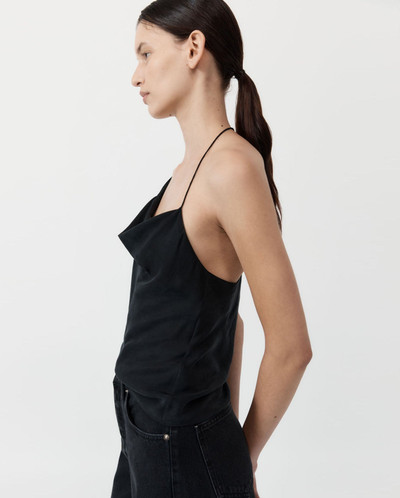 ST. AGNI Asymm Drape Top - Washed Black outlook