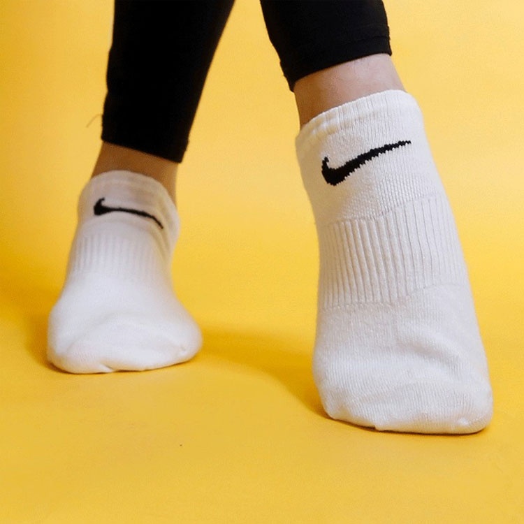 Nike Sports 3 Pairs Breathable Shallow Sports Socks Couple Style 3 Pairs White SX4705-101 - 5