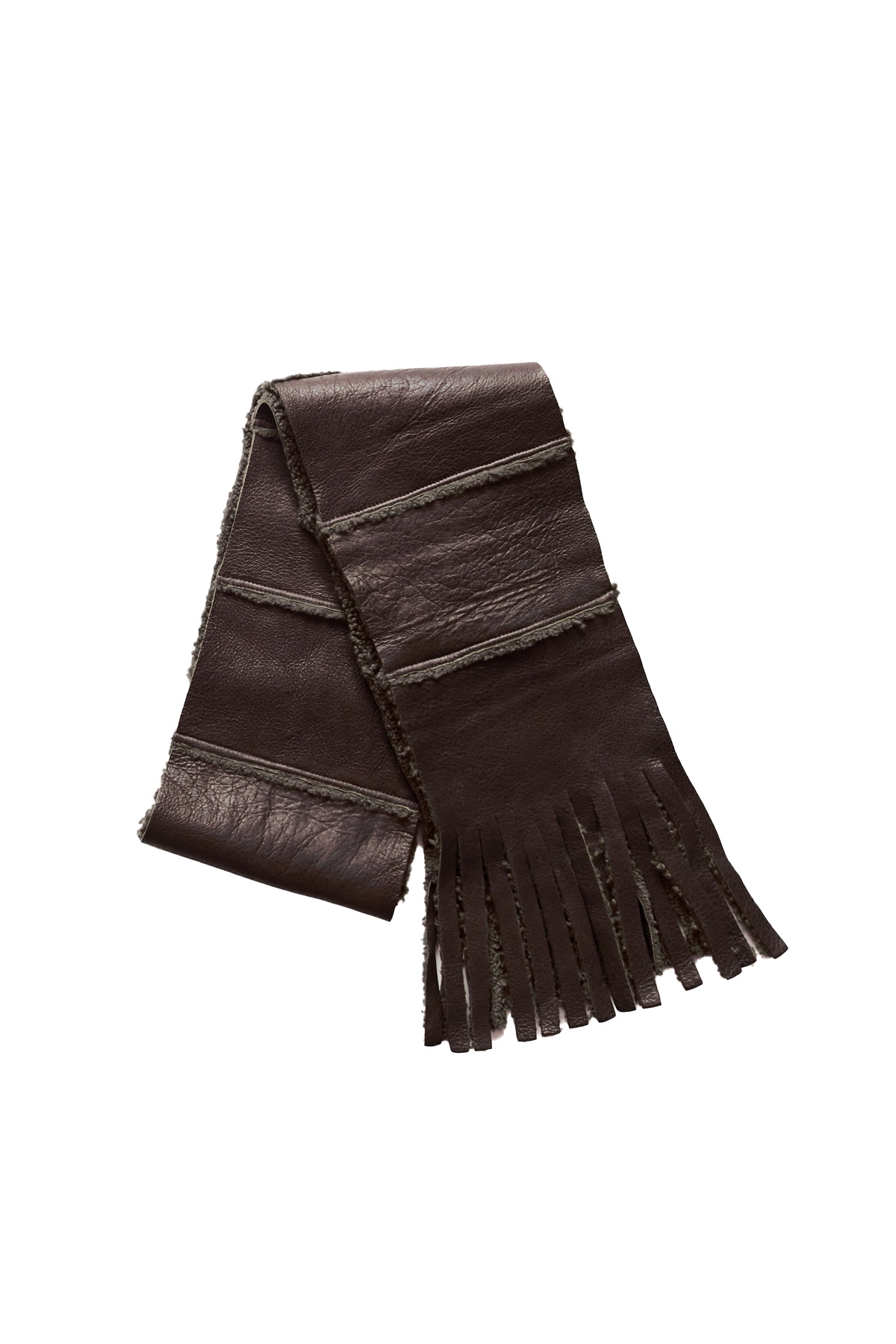 Our Legacy Shearling Scarf Brown - 1