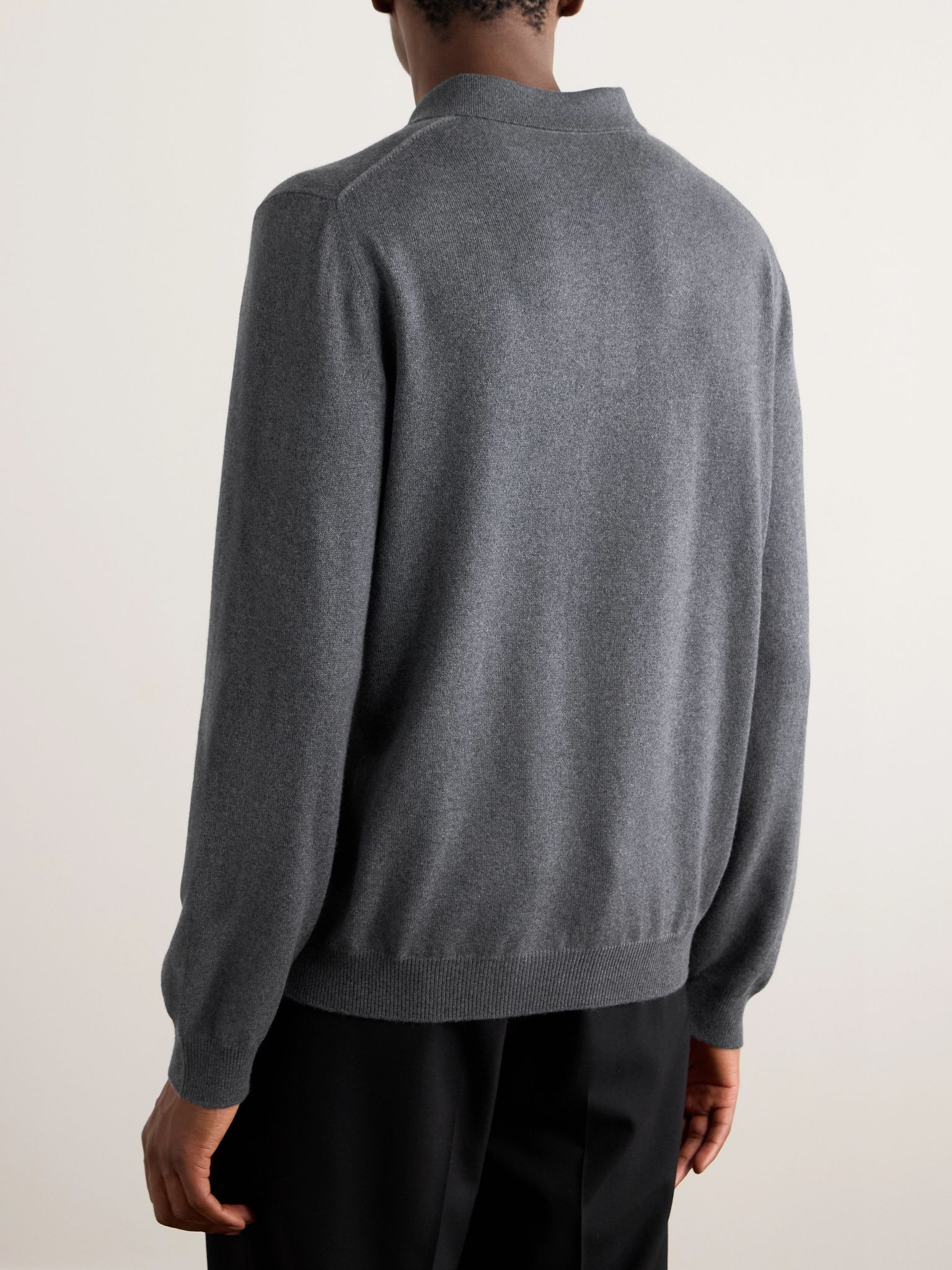 Arona Baby Cashmere Polo Shirt Gray - 4